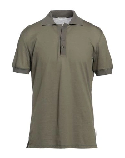 Shop Paolo Pecora Man Polo Shirt Military Green Size Xl Cotton