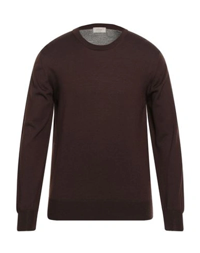 Shop Altea Man Sweater Dark Brown Size Xxxl Virgin Wool
