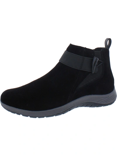 Shop Easy Spirit Hadely Womens Zipper Leather Ankle Boots In Black
