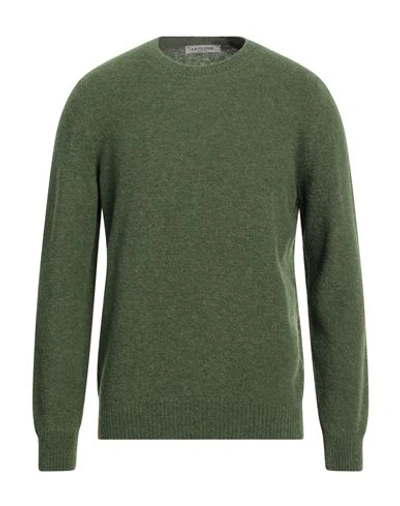 Shop La Fileria Man Sweater Green Size 44 Wool, Polyamide