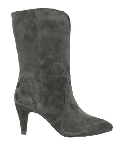 Shop Bibi Lou Woman Ankle Boots Steel Grey Size 8 Leather