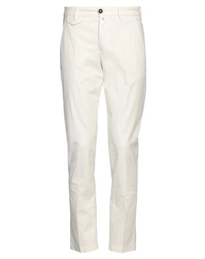 Shop Briglia 1949 Man Pants Ivory Size 34 Cotton, Elastane In White