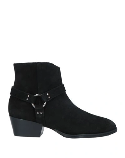 Shop Lorenzo Mari Woman Ankle Boots Black Size 8 Soft Leather