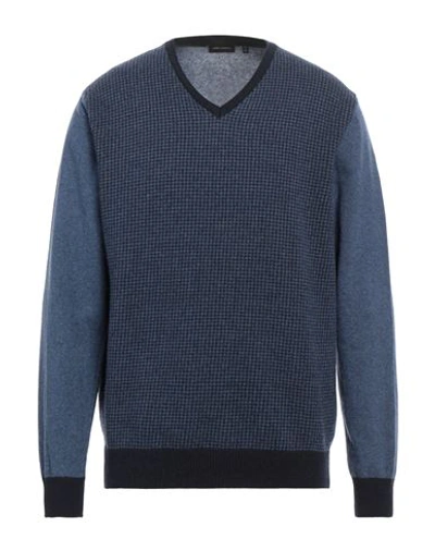 Shop Angelo Nardelli Man Sweater Slate Blue Size 46 Wool, Polyamide