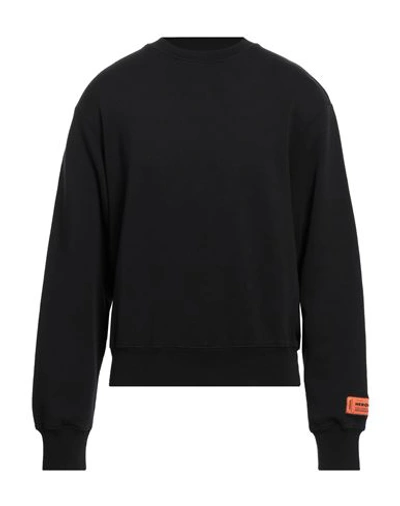 Shop Heron Preston Man Sweatshirt Black Size S Organic Cotton, Elastane, Polyester