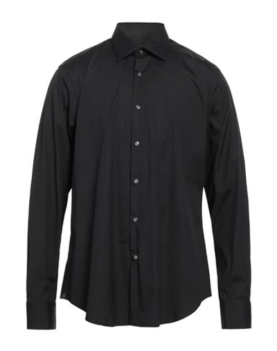 Shop Pal Zileri Man Shirt Black Size 16 ½ Cotton, Polyamide, Elastane