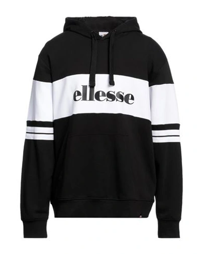 Shop Ellesse Man Sweatshirt Black Size L Cotton, Polyester