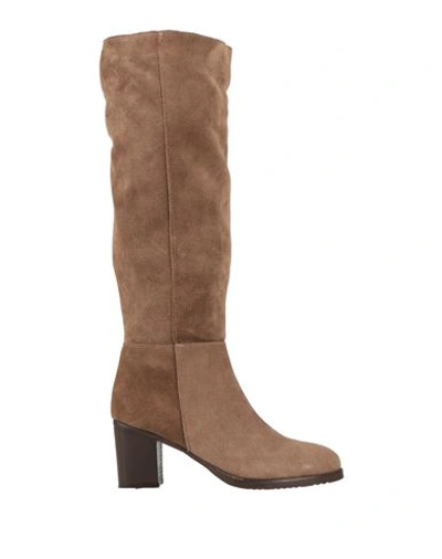 Shop Primadonna Woman Boot Khaki Size 8 Soft Leather In Beige
