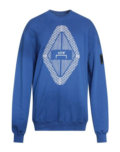 Shop A-cold-wall* Man Sweatshirt Blue Size Xl Cotton, Elastane