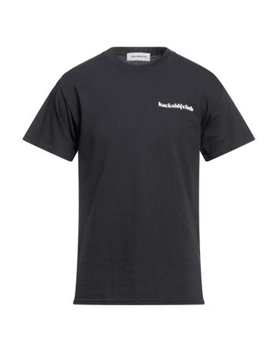 Shop Backsideclub Man T-shirt Black Size Xl Cotton