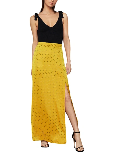 Shop Bcbgmaxazria Womens Satin Printed Maxi Skirt In Multi