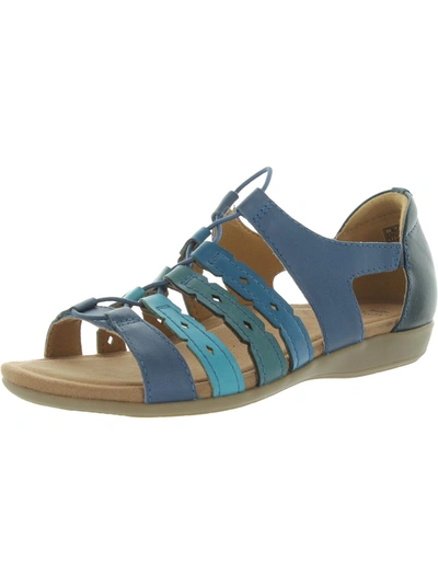 Shop Earth Origins Blakely Womens Leather Comfort Strappy Sandals In Multi