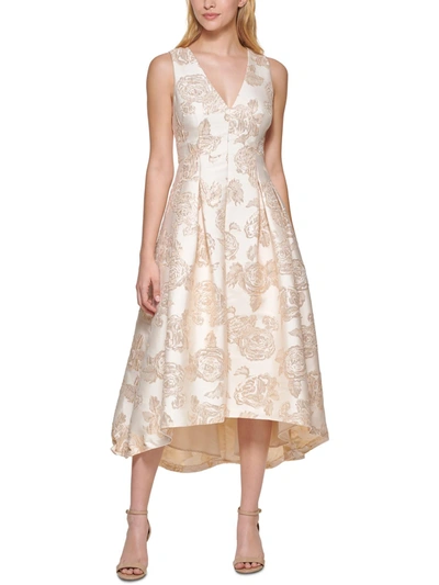 Shop Eliza J Womens Metallic Sleeveless Fit & Flare Dress In White