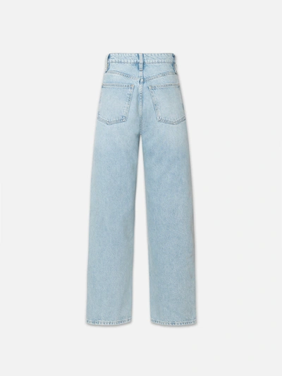 Shop Frame Long Barrel Jeans Grind Hem In Blue