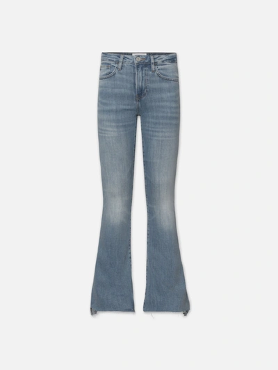 Shop Frame Le Crop Mini Boot Cascade Bootcut Jeans In Blue