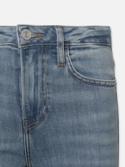 Shop Frame Le Crop Mini Boot Cascade Bootcut Jeans Wavey Denim In Blue