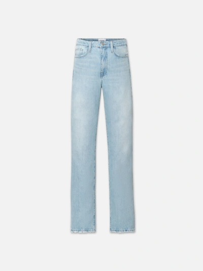 Shop Frame Le Jane Ankle Grind Hem High Rise Jeans In Blue