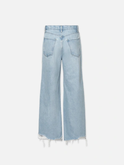 Shop Frame Le Jane Wide Crop Jeans Calm Waters Modern Chew Denim In Blue