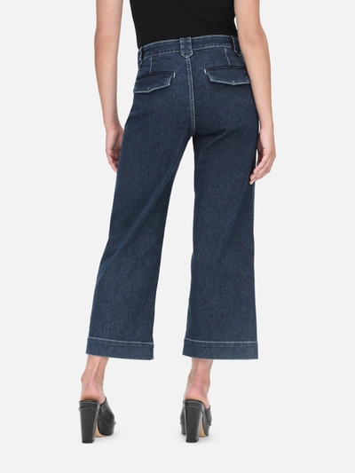 Shop Frame Utility Relaxed Straight Jeans Gabriel Denim In Blue