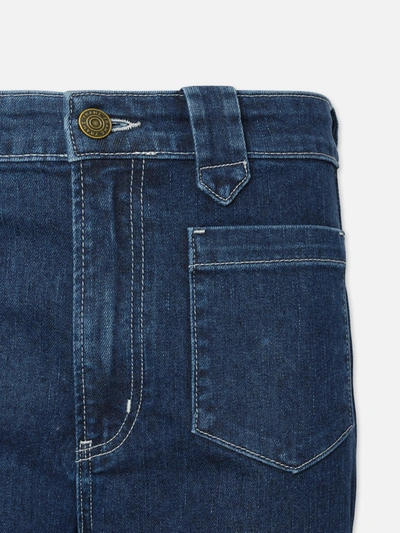 Shop Frame Utility Relaxed Straight Jeans In Blue