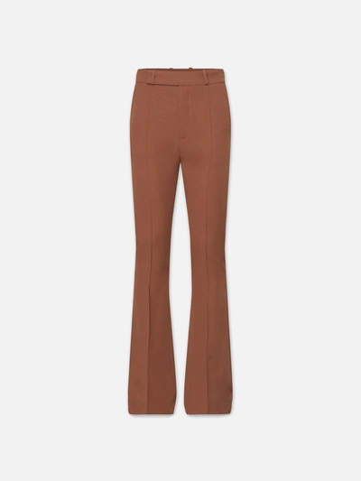 Shop Frame The Slim Stacked Trouser Pants In Brown