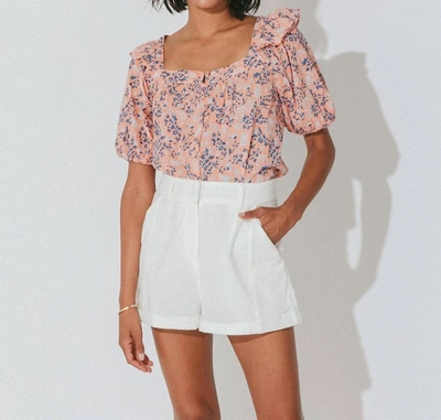 Shop Cleobella Mariana Blouse In Positano Floral In Pink