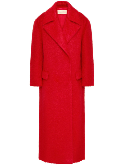 Shop Valentino Red Double-breasted Coat