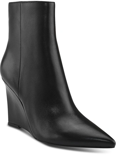 Shop Marc Fisher Ltd Dayna Womens Leather Ankle Boots Wedge Boots In Black