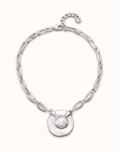 Shop Unode50 Ovni Necklace In Silver