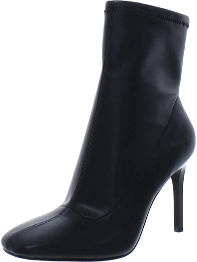 Shop Inc Vidalia Womens Faux Leather Pull On Booties In Black