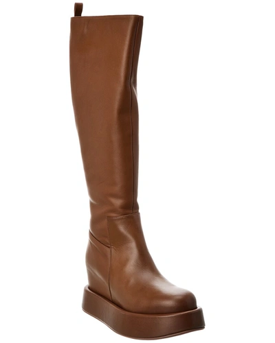Shop Paloma Barceló Paloma Barcelo Lena Leather Boot In Brown