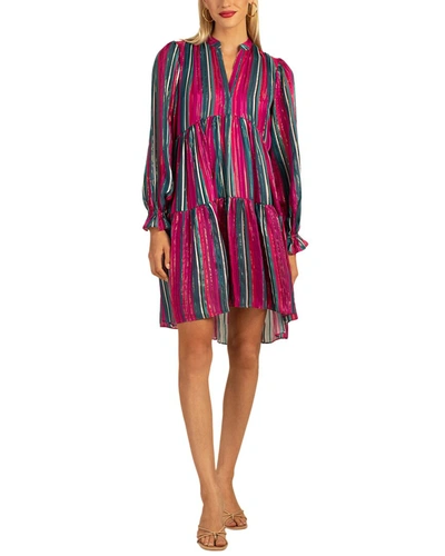Shop Trina Turk Orion Silk-blend Dress In Multi