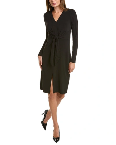 Shop Ellen Tracy V-neck Dress In Black