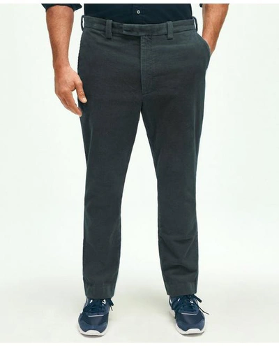 Brooks Brothers Big & Tall Wide Wale Corduroy Pants In Charcoal