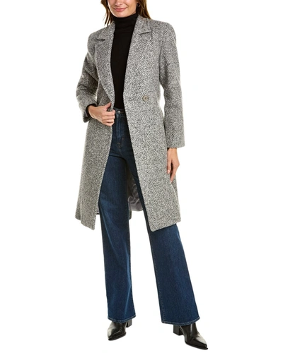 Shop Sofiacashmere Wool & Alpaca-blend Coat In Grey