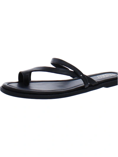 Shop Franco Sarto Jeniro Womens Faux Leather Slip On Slide Sandals In Black
