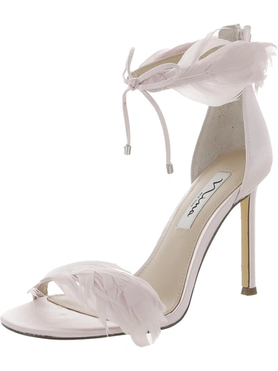 Shop Nina Womens Satin Feather Heels In White