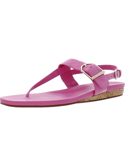 Shop Cole Haan Francine Womens Suede Cork Slingback Sandals In Pink
