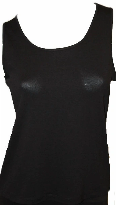 Angel Bra Friendly Tank Top In Black In Black