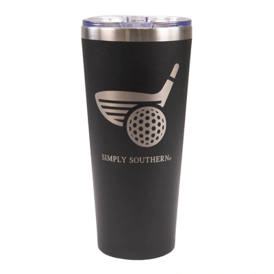 Simply Southern Men's Golf Tumbler In Black In Black