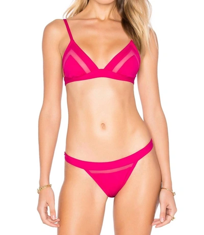 Shop Kopper & Zink Josie Bikini Top In Berry In Pink