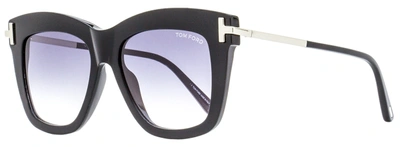 Tom Ford Women's Square Sunglasses Tf822 Dasha 01b Black/palladium 52mm In Multi