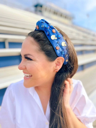 Shop Brianna Cannon Gear Football Headband In Royal Blue