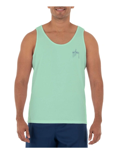 Shop Guy Harvey Mens Cotton Graphic Tank Top In Green
