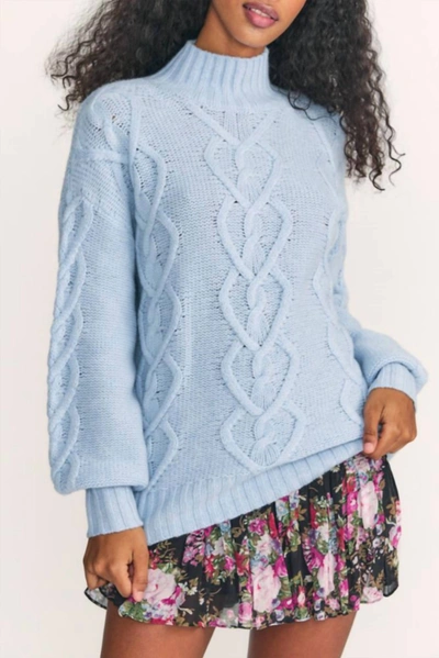Loveshackfancy Izia Pullover In Blue Haze In Blue