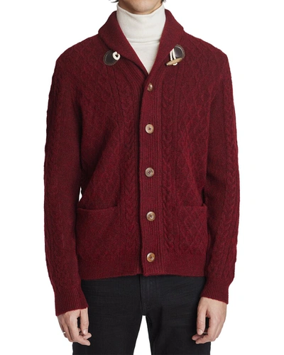Shop Paisley & Gray Toggle Wool-blend Cardigan In Red