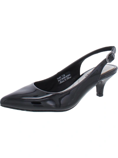 Shop Easy Street Faye Womens Padded Insole Pointed Toe Heels In Black