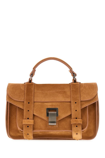 Shop Proenza Schouler Ps1 Tiny Top Handle Bag In Brown
