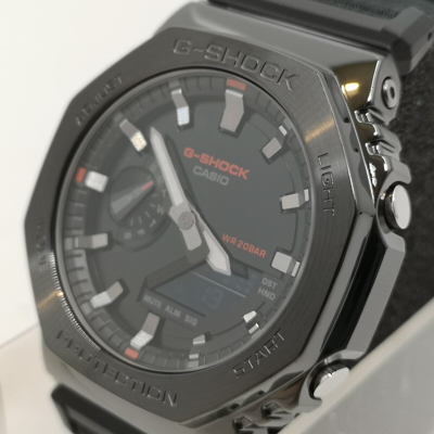 Pre-owned Casio G-shock Gm-2100cb-1ajf Black Metal Case Series Men's Watch In Box