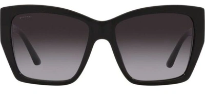 Pre-owned Bvlgari 57mm Square Sunglasses Black